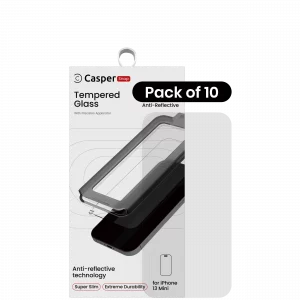 Casper Snap Tempered Glass For iPhone 13 Mini (10 Pack) (AR Clear)