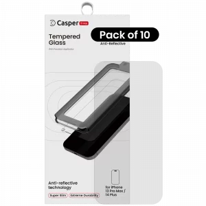 Casper Snap Tempered Glass Compatible For iPhone 13 Pro Max / 14 Plus (10 Pack) (AR Clear)
