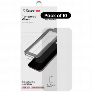 Casper Snap Tempered Glass For iPhone 14 Pro (10 Pack) (AR Clear)