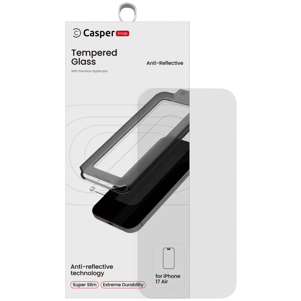 Casper Snap Tempered Glass For iPhone Air (Retail Pack) (AR Clear)