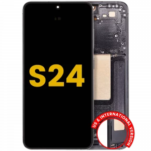 OLED Assembly With Frame For Samsung Galaxy S24 5G (US & International Version) (Refurbished) (Onyx Black)