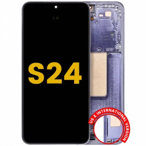 OLED Assembly With Frame For Samsung Galaxy S24 5G (US & International Version) (Refurbished) (Cobalt Violet)
