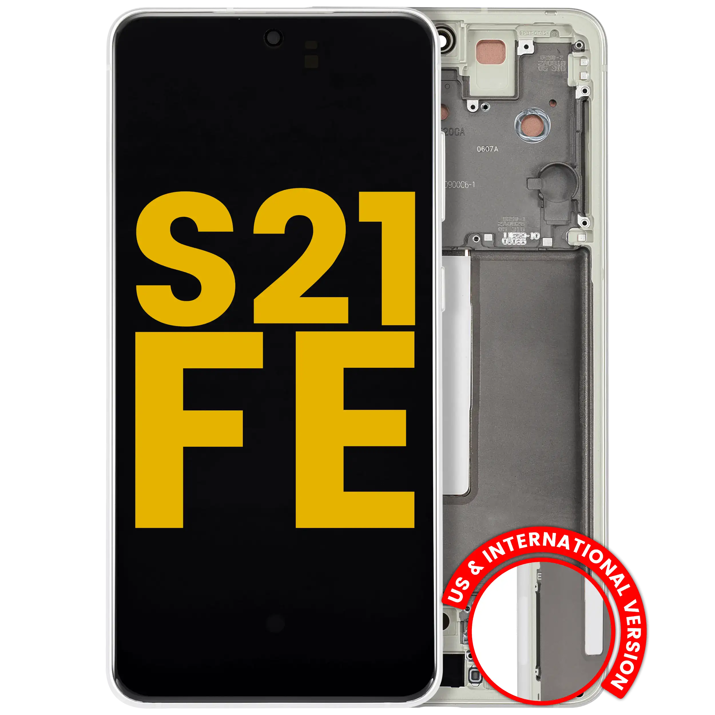 OLED Assembly With Frame For Samsung Galaxy S21 FE 5G (US & International) (Refurbished) (Olive Green)