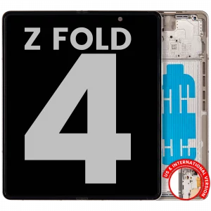 Inner OLED Assembly With Frame For Samsung Galaxy Z Fold 4 5G (US & International) (Used OEM Pull: Grade B/C) (Beige)