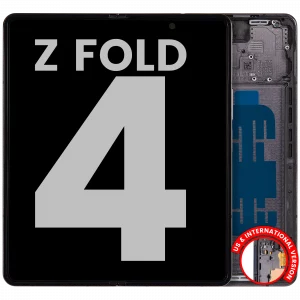 Inner OLED Assembly With Frame For Samsung Galaxy Z Fold 4 5G (US & International) (Used OEM Pull: Grade B/C) (Phantom Black)