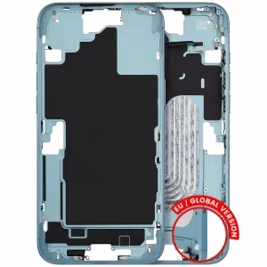 Mid-Frame Housing W/ Small Parts For iPhone 16 Plus (EU / Global Version) (Used OEM Pull: Grade A) (Teal)