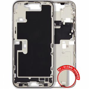 Mid-Frame Housing W/ Small Parts For iPhone 16 Pro Max (EU / Global Version) (Used OEM Pull: Grade A) (White Titanium)