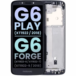 LCD Assembly With Frame For Motorola Moto G6 Play (XT1922 / 2018) / G6 Forge (XT1922-6 / XT1922-7 / XT1922-9 / 2018) (US Version) (Genuine OEM) (Gold)