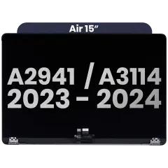 Complete LCD Screen Assembly For MacBook Air 15" (A2941 / Mid 2023) / Air 15" (A3114 / Mid 2024) (Used OEM Pull: Grade A) (Mi