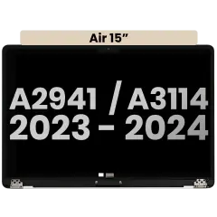 Complete LCD Screen Assembly For MacBook Air 15" (A2941 / Mid 2023) / Air 15" (A3114 / Mid 2024) (Used OEM Pull: Grade A) (St