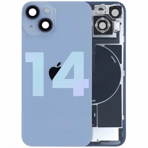 Back Glass w/ MagSafe Magnet & NFC & Flashlight Flex For iPhone 14 (Genuine OEM) (Blue)