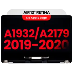 Complete LCD Screen Assembly For MacBook Air 13" A1932 (2019) / A2179 (2020) (Aftermarket Plus) (Silver)