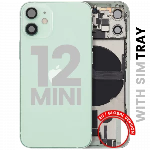 Back Housing W/ Charging Port Flex & Small Parts For iPhone 12 Mini (EU / Global Version) (Used OEM Pull: Grade B) (Green)