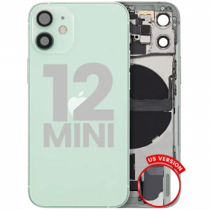 Back Housing W/ Charging Port Flex & Small Parts For iPhone 12 Mini (US Version) (Used OEM Pull: Grade B) (Green)