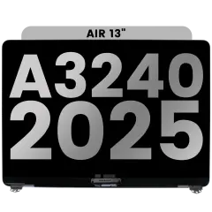 Complete LCD Screen Assembly For MacBook Air 13" (A3240 /Early 2025) (Used OEM Pull: Grade A) (Silver)