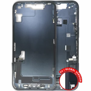 Mid-Frame Housing W/ Charging Port Flex & Small Parts For iPhone 14 (EU / Global Version) (Used OEM Pull: Grade C) (Midnight)
