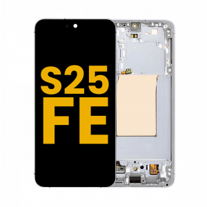 OLED Assembly With Frame For Samsung Galaxy S25 FE 5G (US & International Version) (Refurbished) (White)