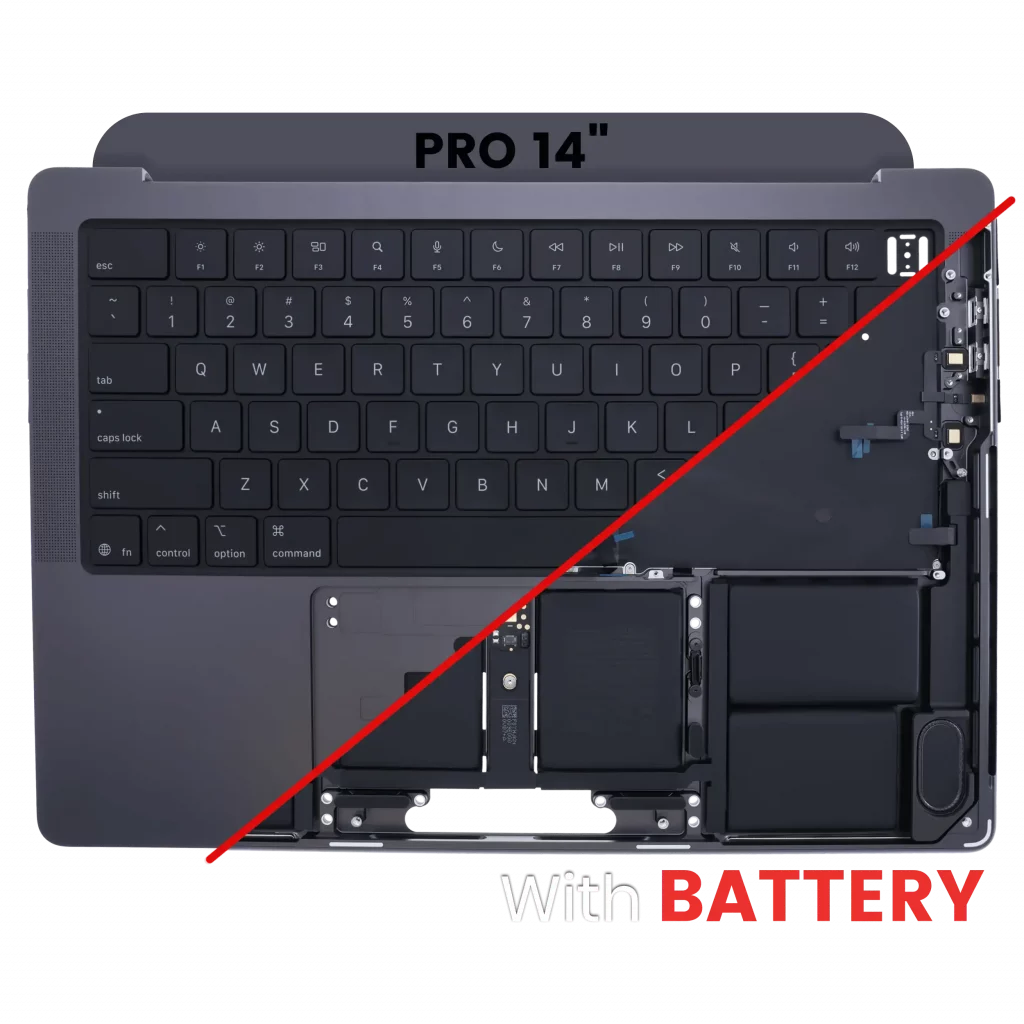 Top Case with Battery and Keyboard (ANSI US) For MacBook Pro 14" A3434 (2025) (Genuine OEM) (Space Black)