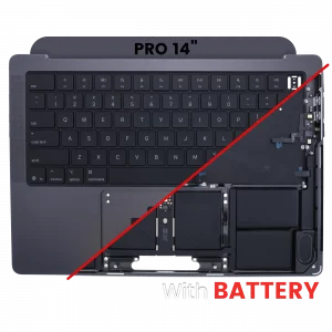 Top Case with Battery and Keyboard (ANSI US) For MacBook Pro 14" A3434 (2025) (Genuine OEM) (Space Black)