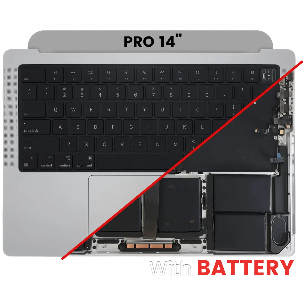 Top Case with Battery and Keyboard (ANSI US) For MacBook Pro 14" A2779 (2023) (Silver)