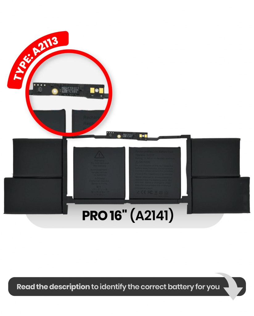 Battery (A2113) For MacBook Pro 16" (A2141 / 2019)