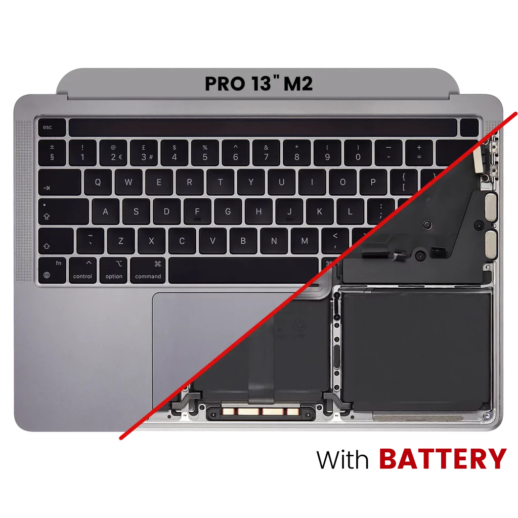 Top Case with Battery and Keyboard (ISO UK) For MacBook Pro 13" A2338 (2020) (Space Gray)