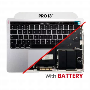 Top Case with Battery and Keyboard (ANSI US) For MacBook Pro 13" A1706 (2016) (Used OEM Pull: Grade B/C) (Space Gray)
