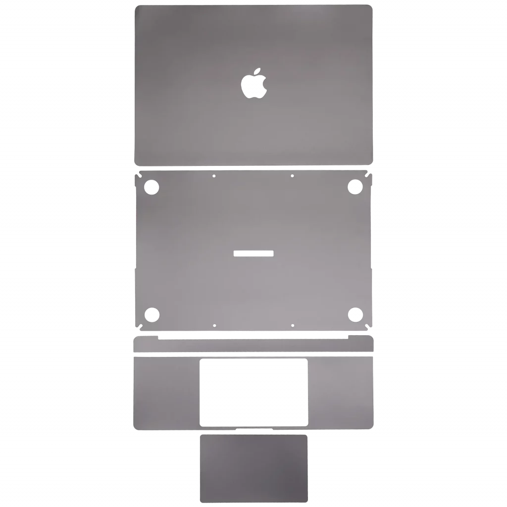 4in1 (Top, Bottom, Keyboard, Trackpad) Skin For MacBook Pro 16" A2485 (2021) Pro / Max (Gray)