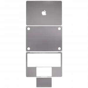 4in1 (Top, Bottom, Keyboard, Trackpad) Skin For MacBook Air 13″ (A3113 / 2024) (M3) (Gray)