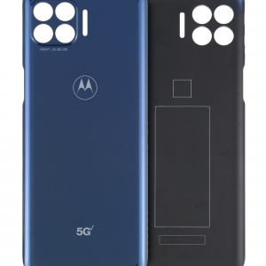 Back cover Glass For Motorola One 5G (XT2075-1 / XT2075-2 / 2020) (Verizon Model) (Genuine OEM) (Prussian Blue)