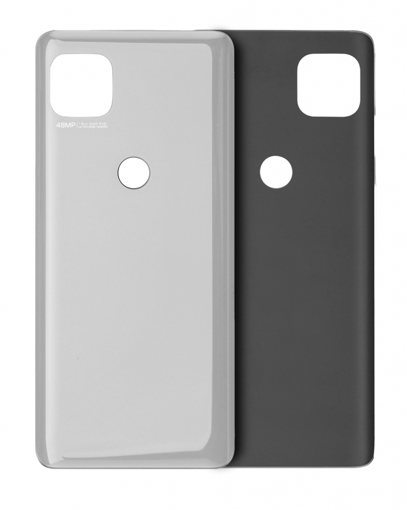 Back cover Glass For Motorola Moto One 5G Ace (XT2113 -3 / 2020) (Genuine OEM) (Frosted Silver)