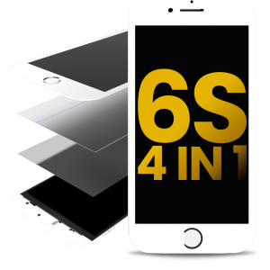 4 in 1 (Front Glass + Frame + Polarizer + OCA Pre-Installed) For iPhone 6S (2 Pack) (White)
