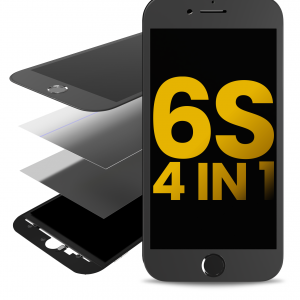 4 in 1 (Front Glass + Frame + Polarizer + OCA Pre-Installed) For iPhone 6S (2 Pack) (Black)