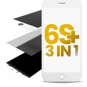 3 in 1 (Front Glass + Frame + OCA Pre-Installed) For iPhone 6S Plus (2 Pack) (White)