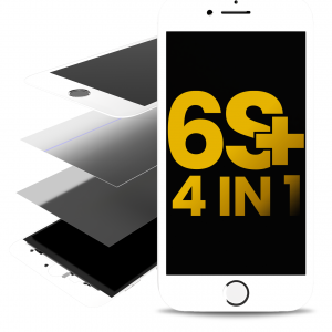 4 in 1 (Front Glass + Frame + Polarizer + OCA Pre-Installed) For iPhone 6S Plus (2 Pack) (White)