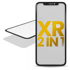 Glass With Frame Pre-Installed For iPhone XR (Premium Quality / 2 in 1) (1 Pack)