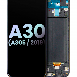 OLED Assembly With Frame For Samsung Galaxy A30 (A305 / 2019) (Service Pack) (All Colors)