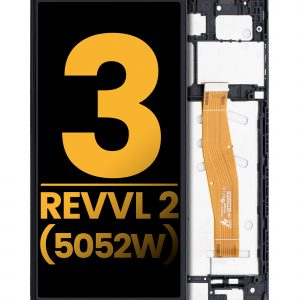 LCD Assembly With Frame For T-Mobile Revvl 2 (5052W / 2019) (Refurbished) (Black)