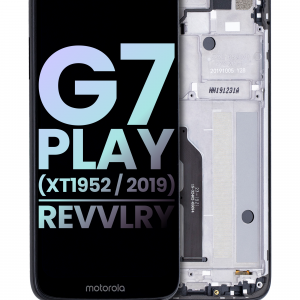 LCD Assembly With Frame For Motorola Moto G7 Play (XT1952 / 2019) / T-Mobile Revvlry (Genuine OEM) (Deep Indigo)
