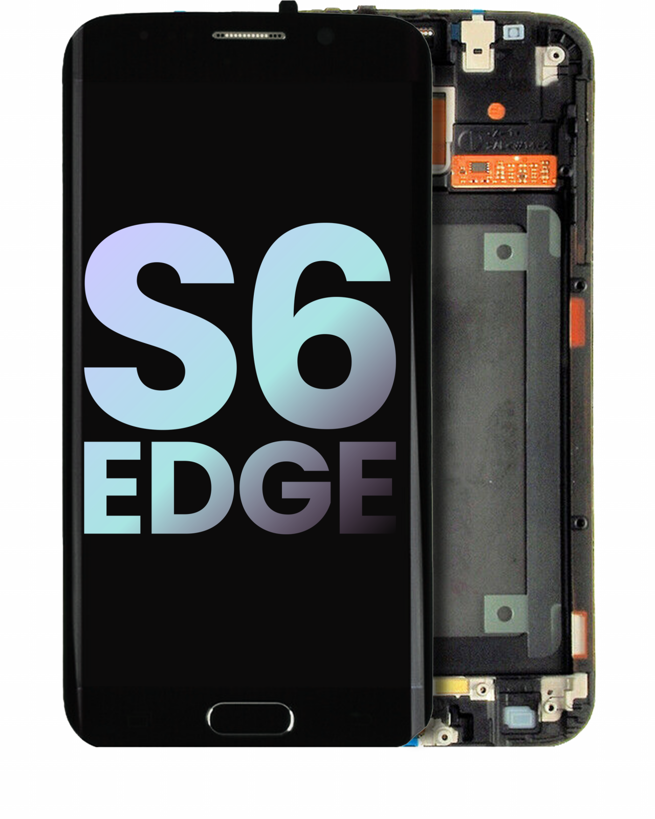 LCD Assembly With Frame For Samsung Galaxy S6 Edge (Service Pack) (Verizon / Sprint) (Black)