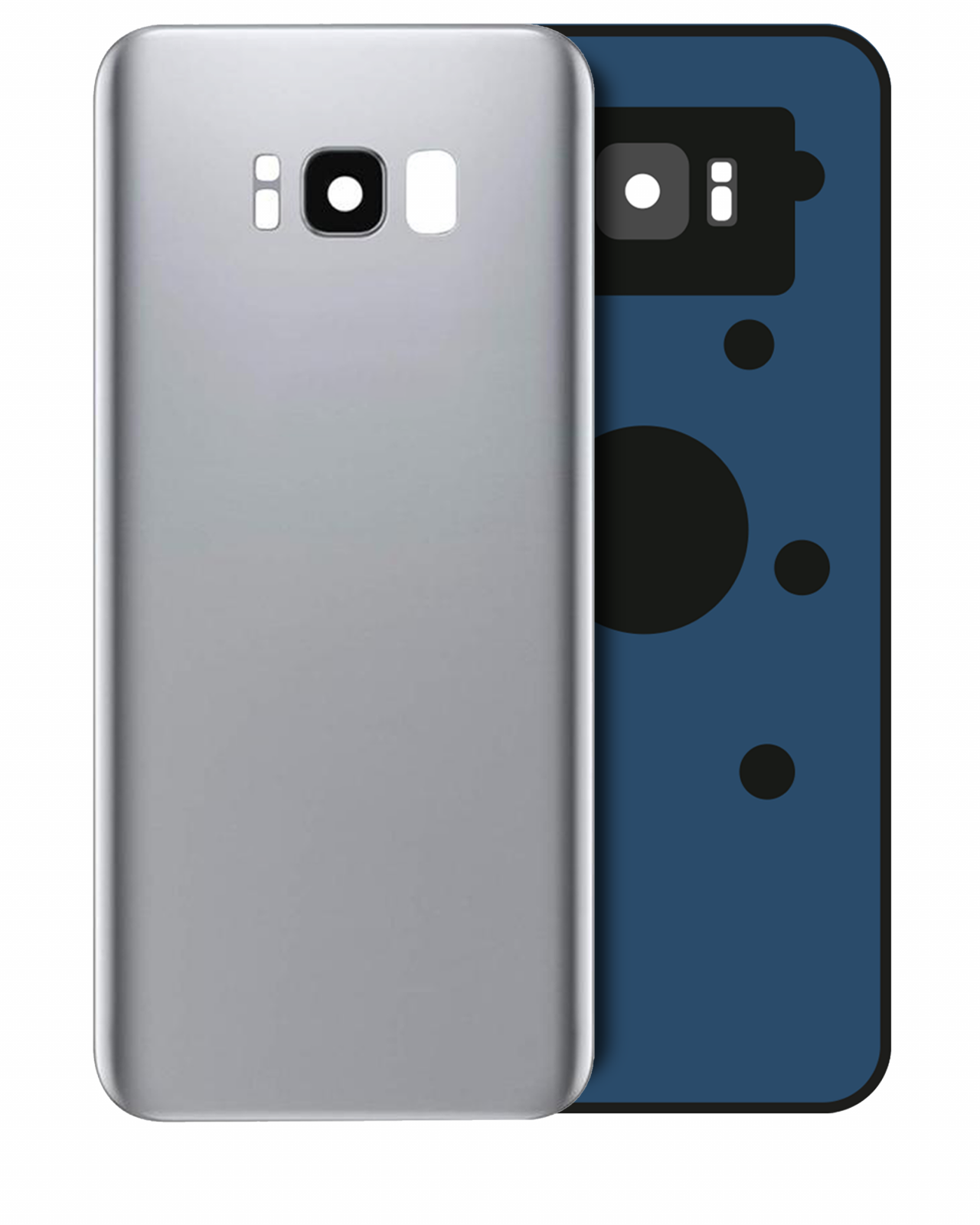 Back Cover Glass With Camera Lens For Samsung Galaxy S8 (Service Pack) (Arctic Silver)