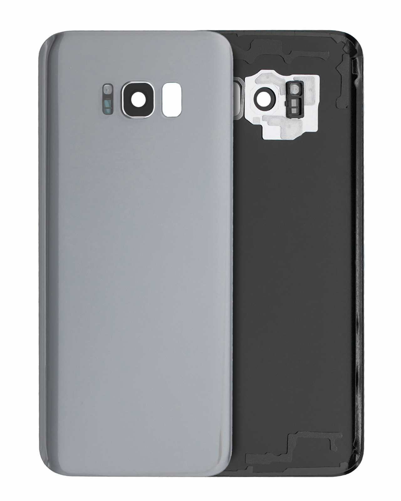 Back Cover Glass With Camera Lens For Samsung Galaxy S8 Plus (Service Pack) (Arctic Silver)
