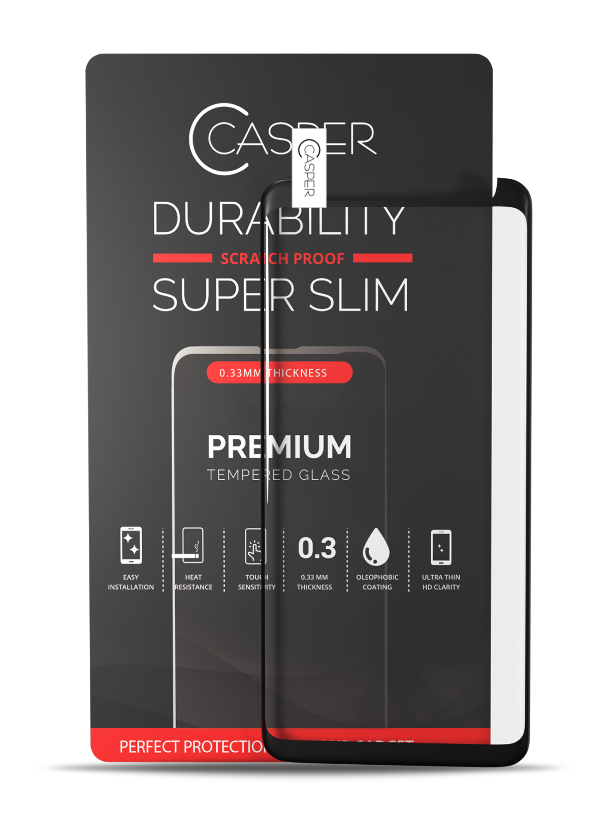 Casper Tempered Glass For Samsung Galaxy S9 Plus (Retail Pack) (Clear)