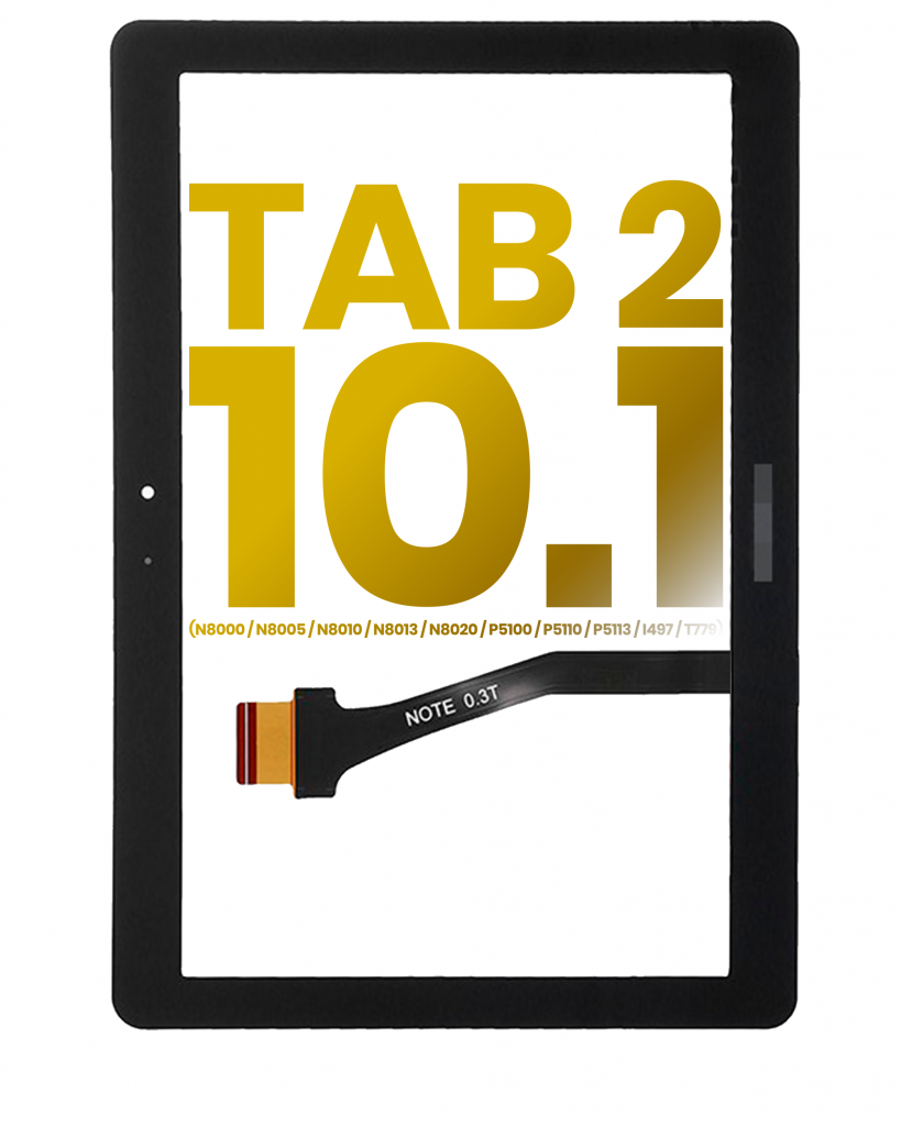 Digitizer For Samsung Galaxy Tab 2 10.1" / Note 10.1" (N8000 / N8005 / N8010 / N8013 / N8020 / P5100 / P5110 / P5113 / I497 / T779) (Refurbished) (Black)