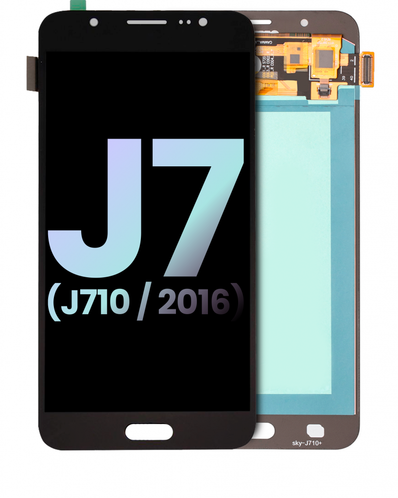 LCD Assembly Without Frame For Samsung Galaxy J7 (J710 / 2016) (Black) (Service Pack)