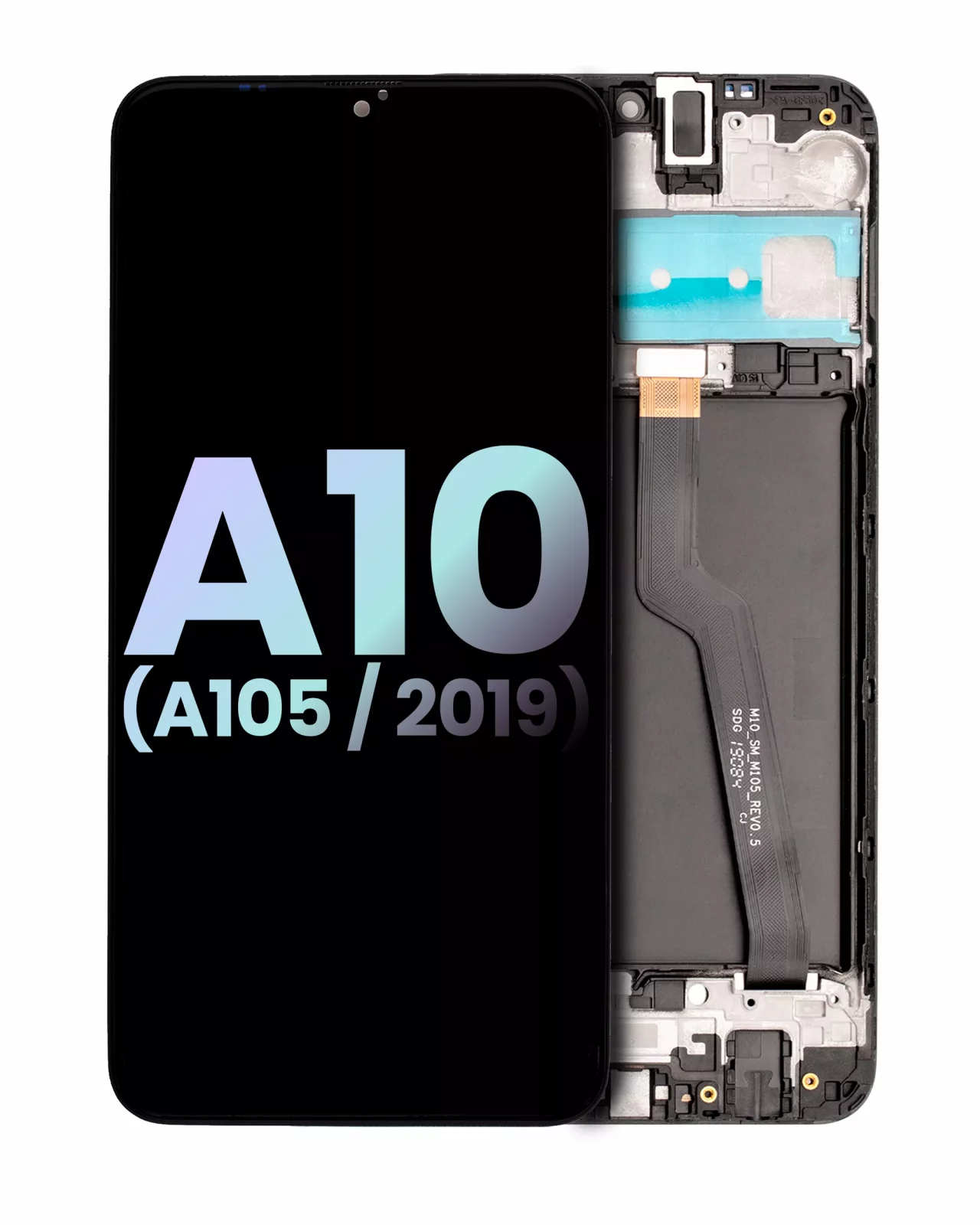 LCD Assembly With Frame For Samsung Galaxy A10 (A105 / 2019) (International Dual Sim Version) (Service Pack) (Black)