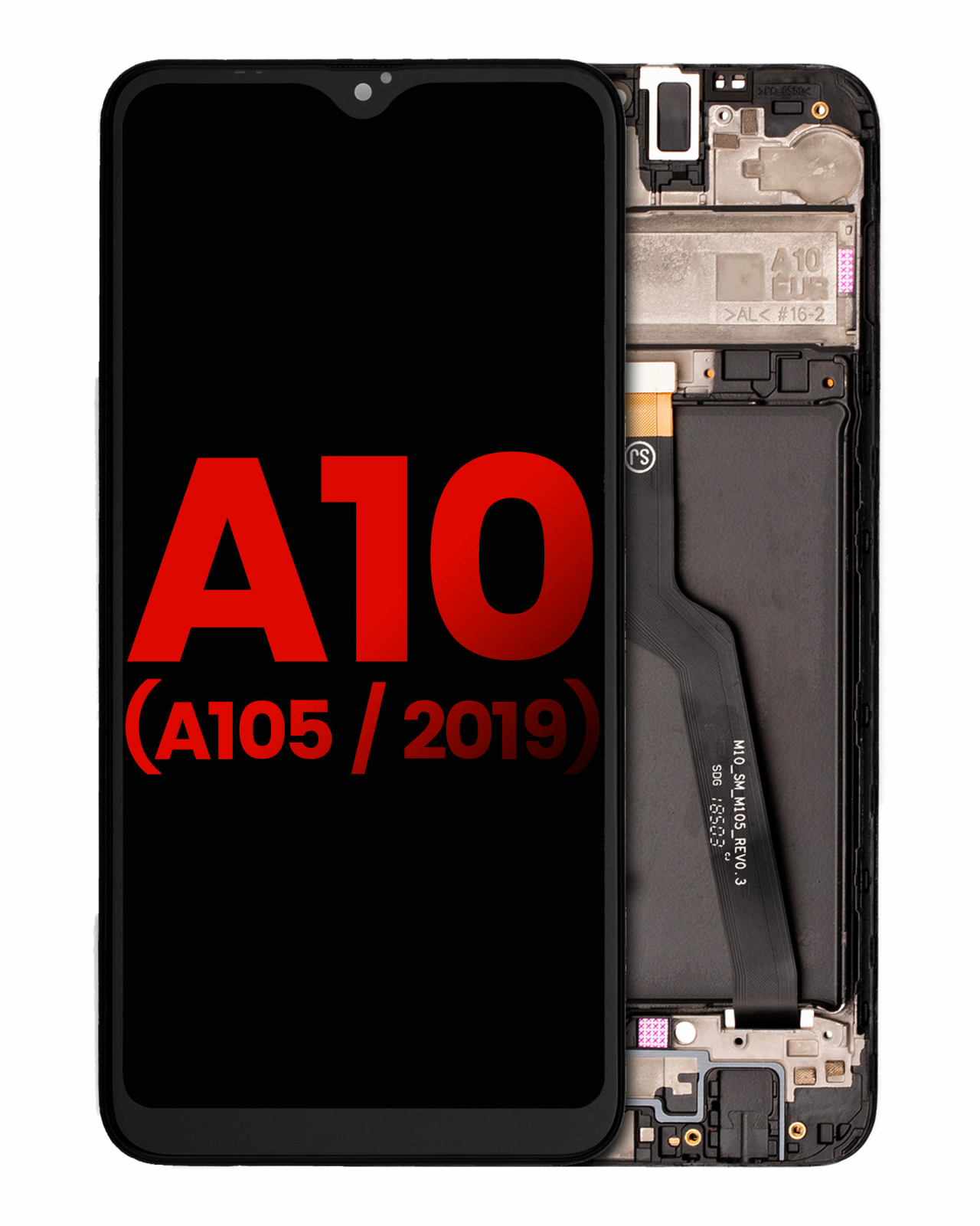 LCD Assembly With Frame For Samsung Galaxy A10 (A105 / 2019) (Dual Card Version) (Aftermarket Plus) (All Colors)