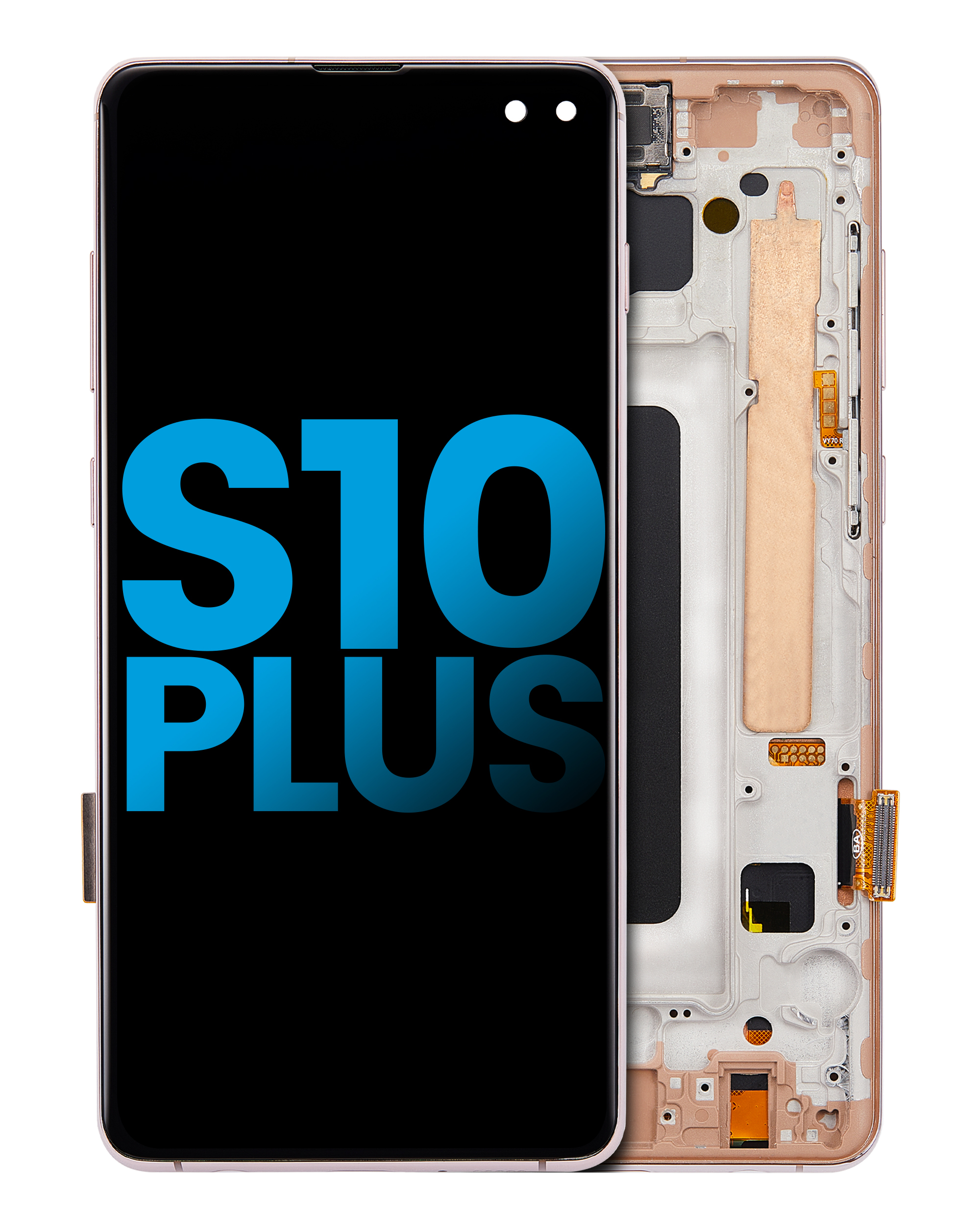LCD Assembly With Frame (Without Fingerprint Sensor) For Samsung Galaxy S10 Plus (Aftermarket Plus: TFT) (Flamingo Pink)