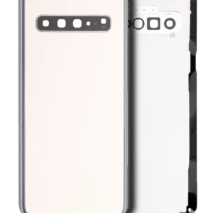 Back cover Glass With Camera Lens For Samsung Galaxy S10 5G (No Logo) (Aftermarket Plus) (Crown Silver)