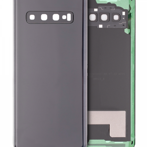Back cover Glass With Camera Lens For Samsung Galaxy S10 (No Logo) (Aftermarket Plus) (Prism Black)